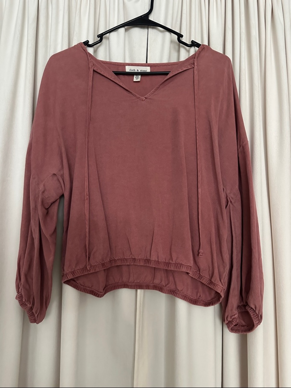 Cloth & Stone Mauve Crop Blouse – Size Small